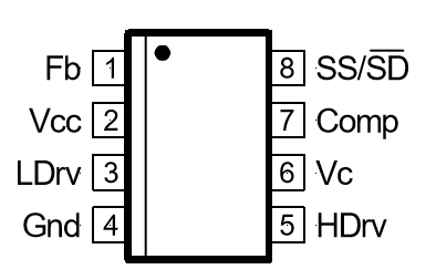 IRU3037A SOIC-8 Pin-Belegung