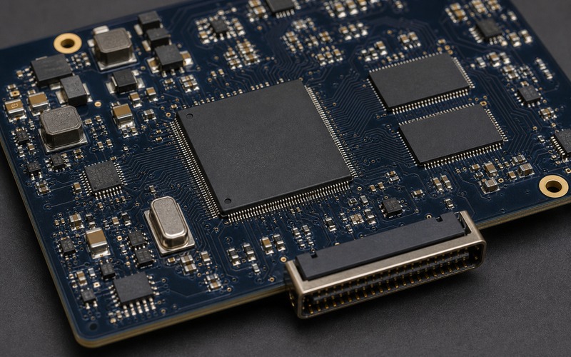 Zynq-Stützschaltung mit Arm und FPGA-Fabric, DDR-Routing, Konfigurationsspeicher, Reglern, Takt und Hochgeschwindigkeitsanschlüssen