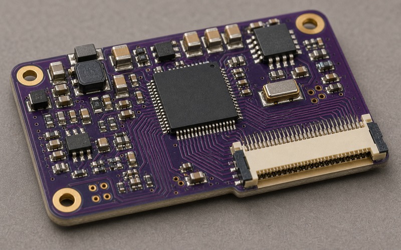iCE40UP5K-Leiterplatte für stromsparende Bildvorverarbeitung mit kleinem FPGA, Konfigurations-Flash, Takt, Regler mit niedrigem Ruhestrom und nach außen gerichtetem Kamera-FPC
